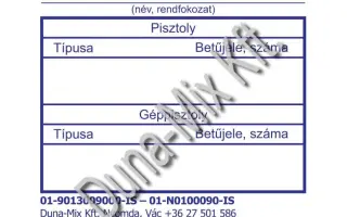Fegyver névtábla 1